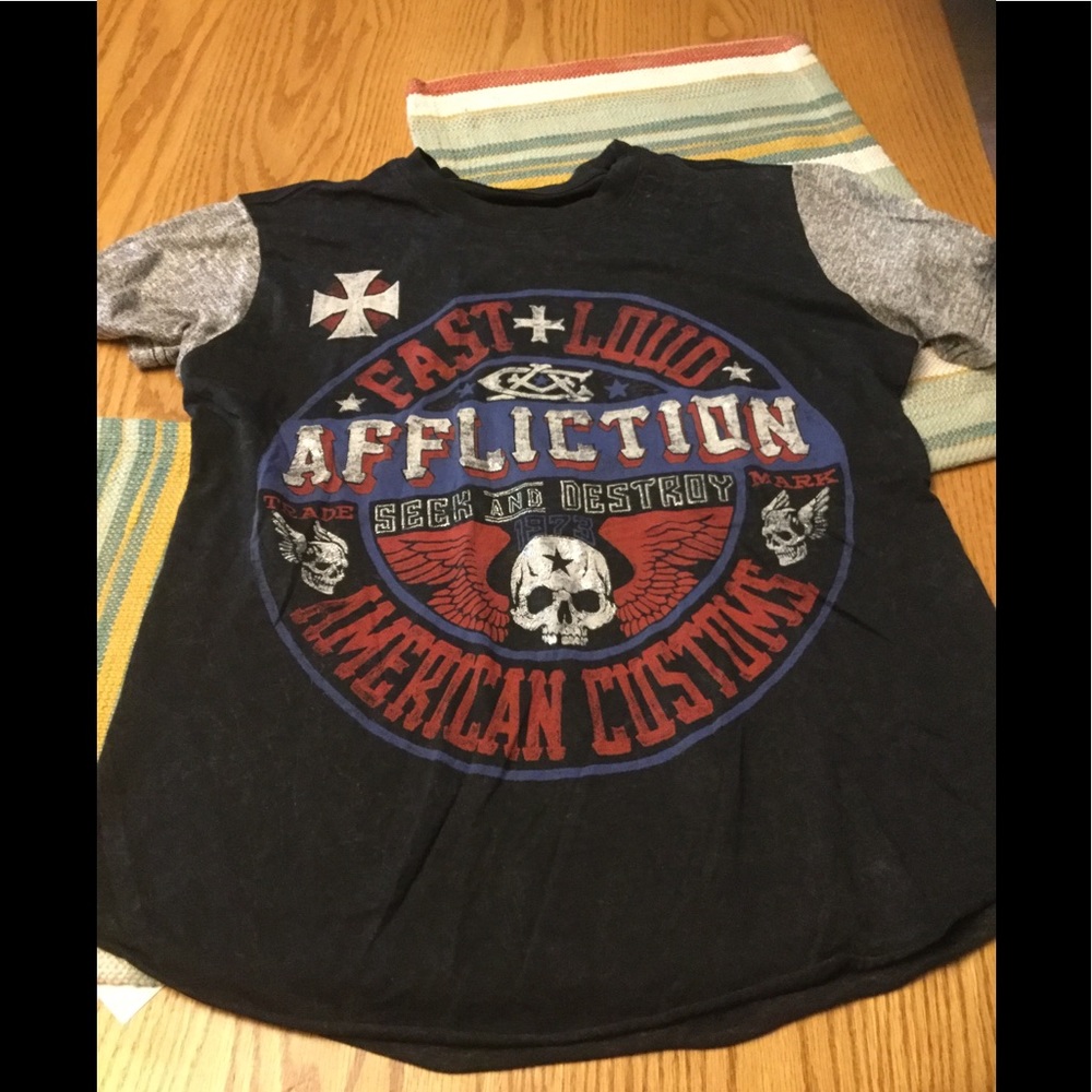 Affliction American Customs Large Short Sleeve Top